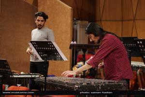 تمرین آنسامبل پرکاشن تهران برای اجرا در سالن رودکی