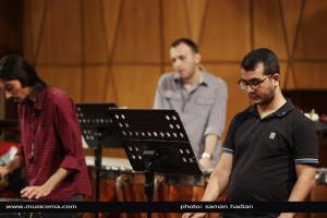 تمرین آنسامبل پرکاشن تهران برای اجرا در سالن رودکی